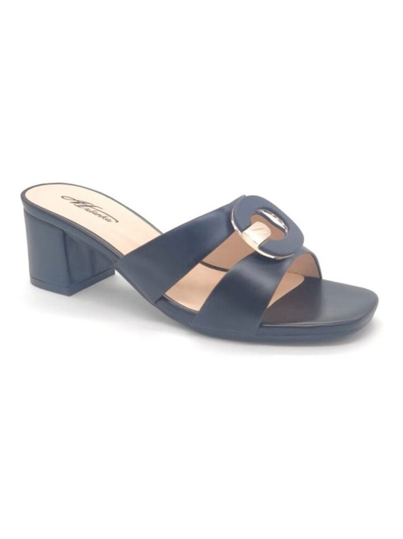Sandales à talon Kebello Noir Noir - Kiabi