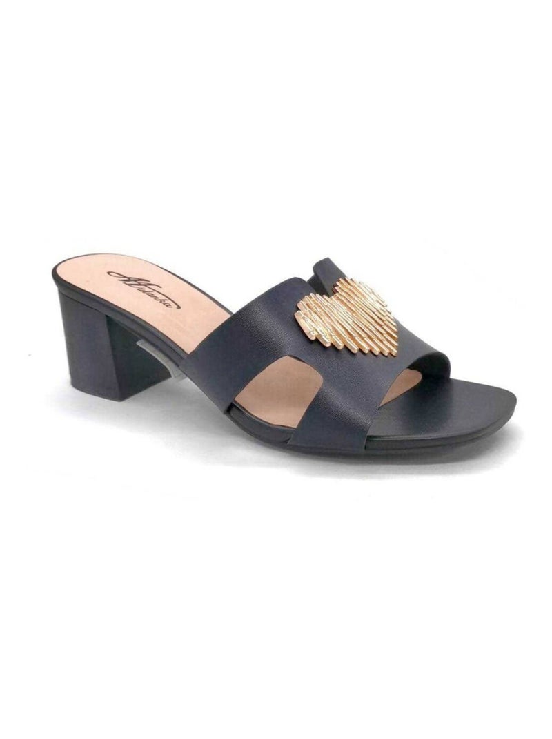 Sandales à talon Kebello Noir Noir - Kiabi