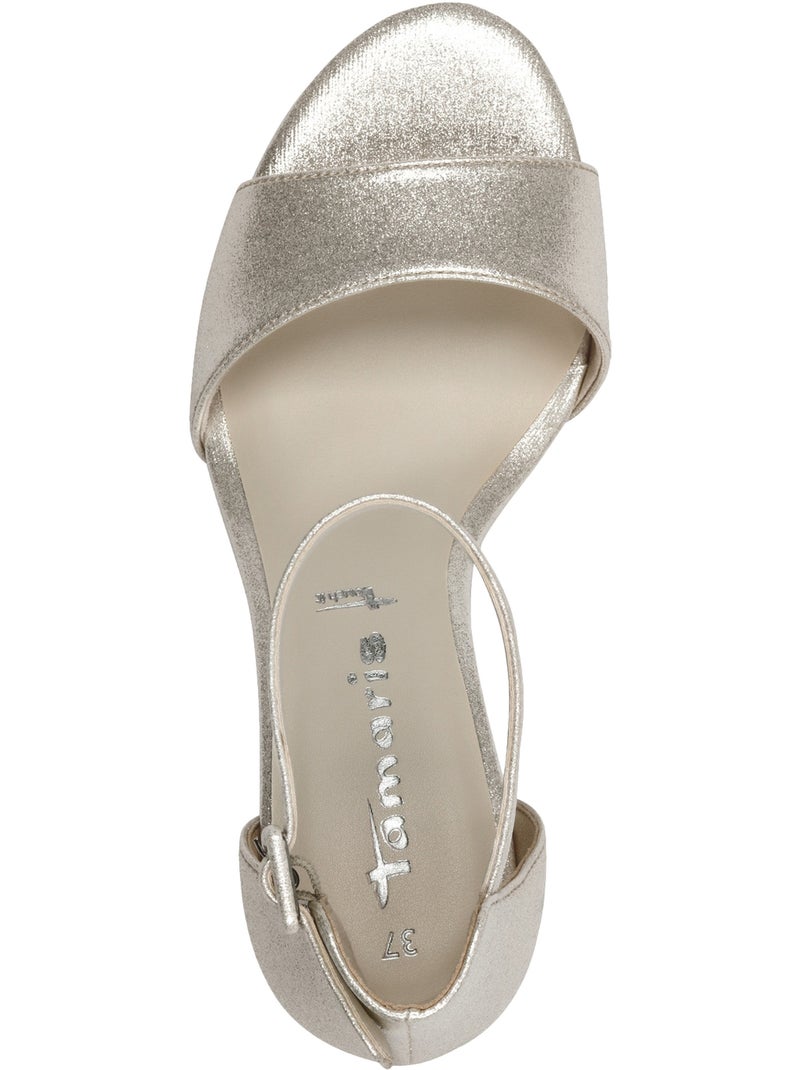 Sandales à Talon Tamaris Beige - Kiabi
