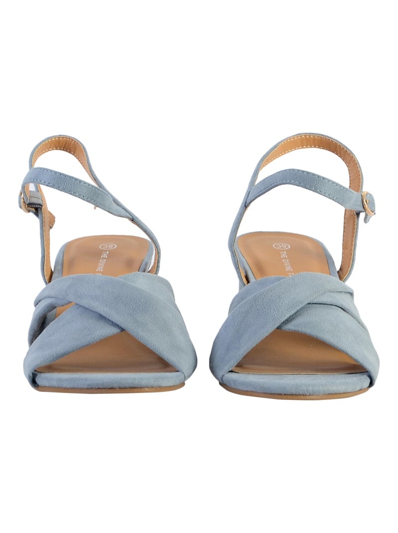 Sandales à Talon The Divine Factory Bleu - Kiabi