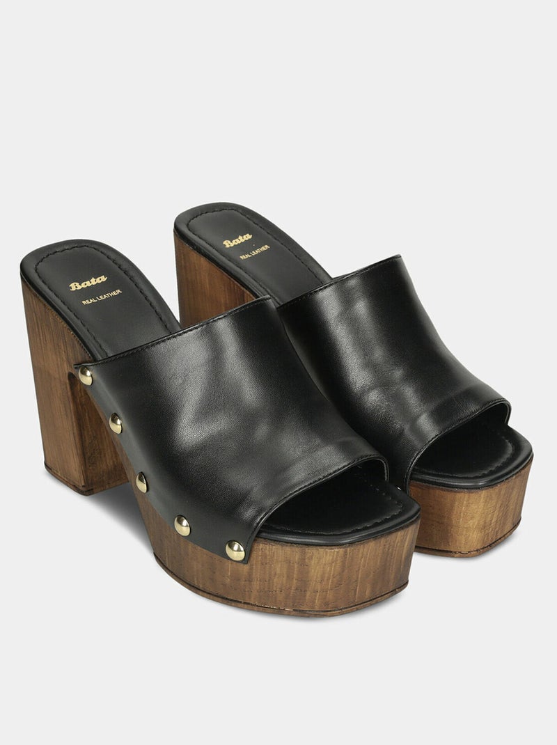 Sandales à talons - BATA Noir - Kiabi