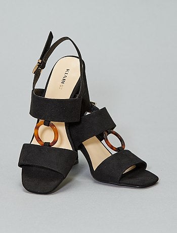 Sandales à talons avec anneau - Kiabi