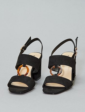 Sandales à talons avec anneau - Kiabi