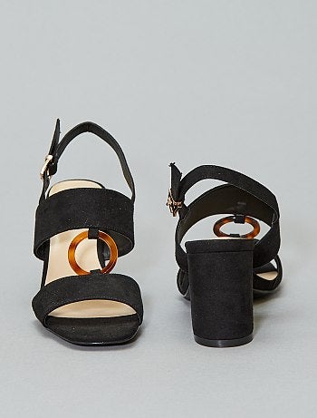 Sandales à talons avec anneau - Kiabi