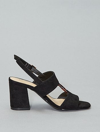 Sandales à talons avec anneau - Kiabi