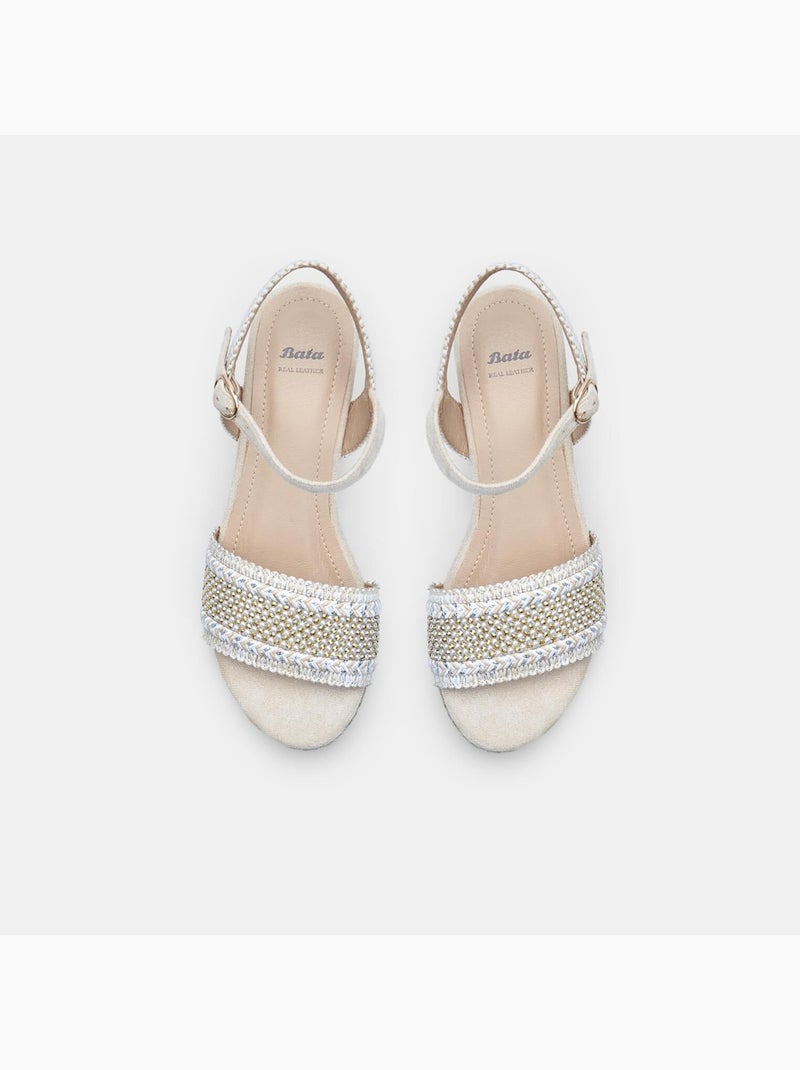 Sandales à talons compensés BATA Beige - Kiabi