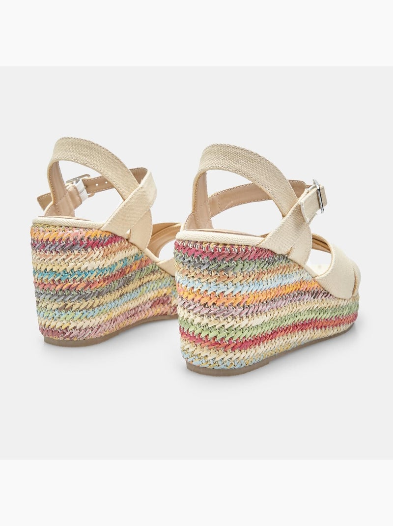 Sandales à talons compensés BATA Beige - Kiabi