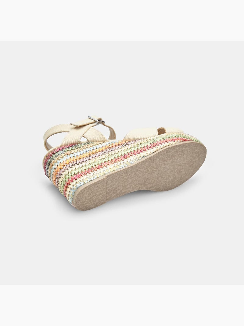 Sandales à talons compensés BATA Beige - Kiabi
