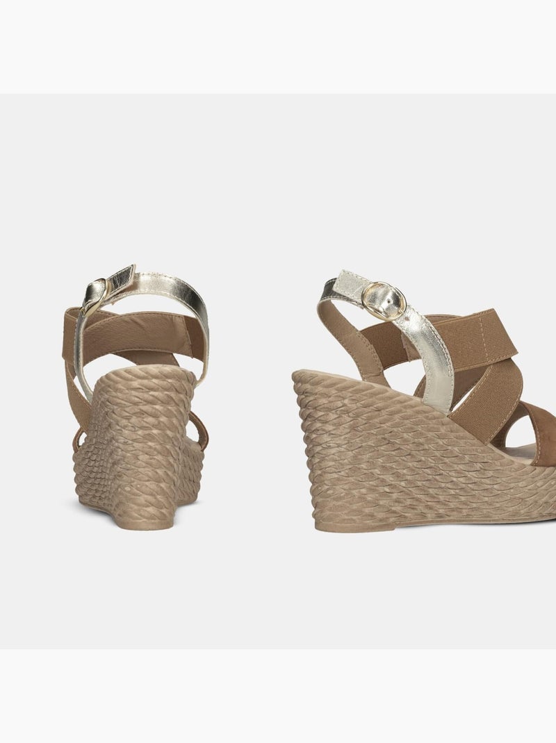 Sandales à talons compensés BATA Bronze - Kiabi
