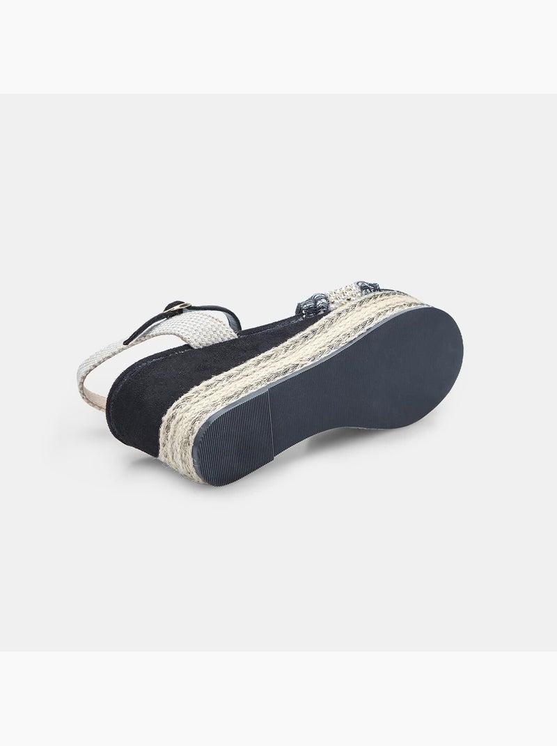 Sandales à talons compensés BATA Noir - Kiabi