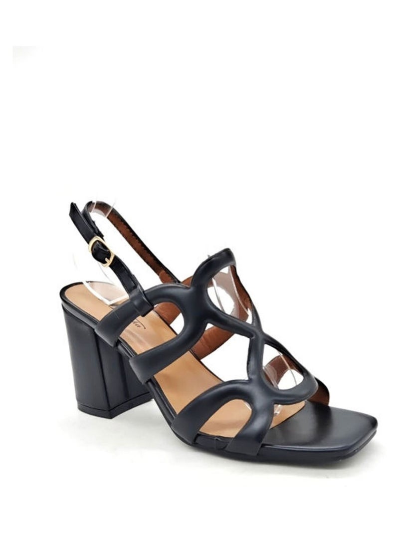 Sandales A Talons Kebello Noir Noir - Kiabi