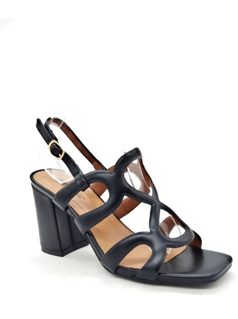 Sandales A Talons Kebello Noir Noir - Kiabi