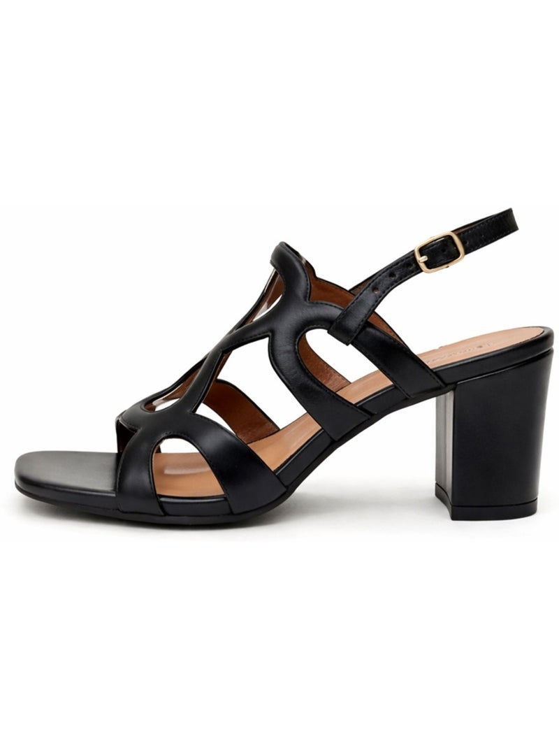 Sandales A Talons Kebello Noir Noir - Kiabi