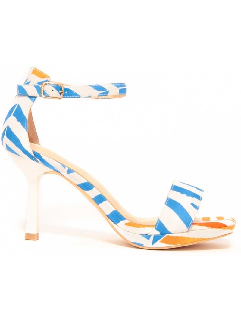 Sandales à Talons Matériel Synthétique Montevita Bleu - Kiabi