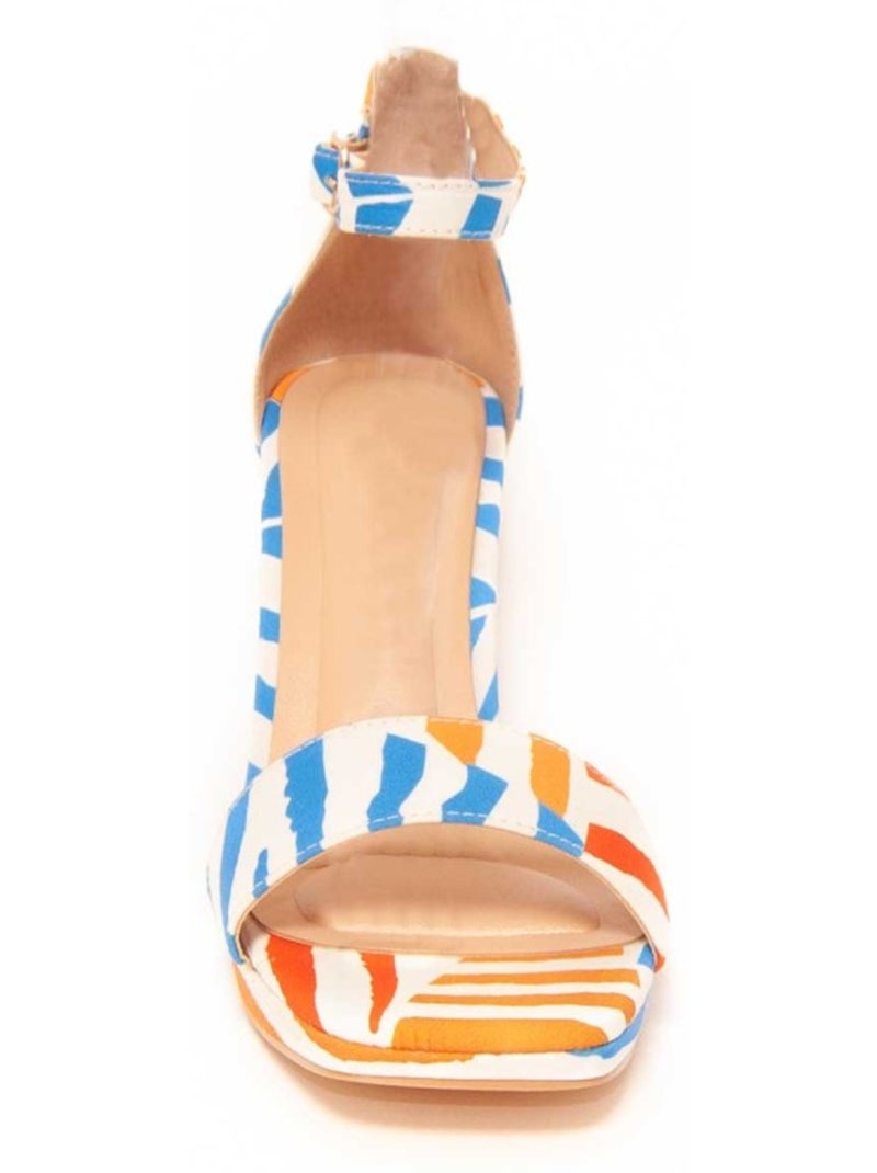 Sandales à Talons Matériel Synthétique Montevita Bleu - Kiabi
