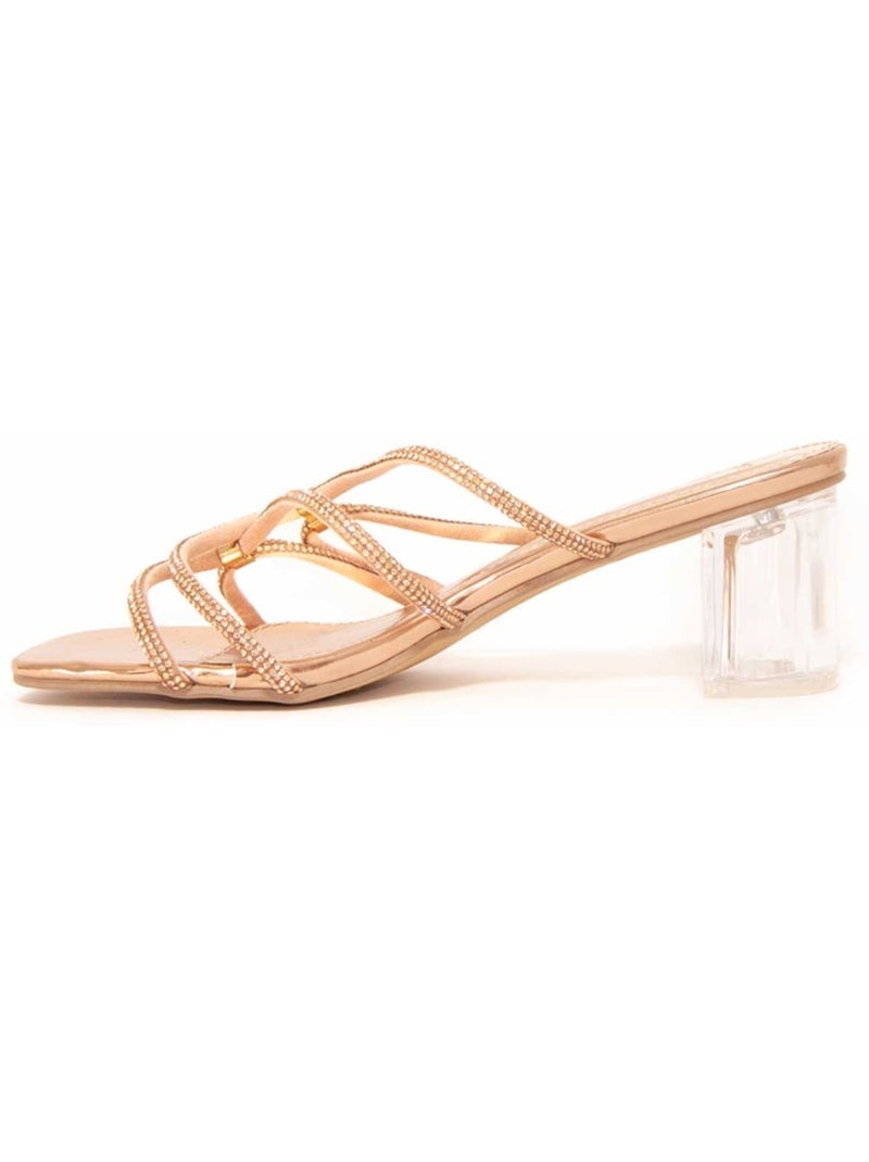 Sandales à Talons Matériel Synthétique Montevita Bronze - Kiabi