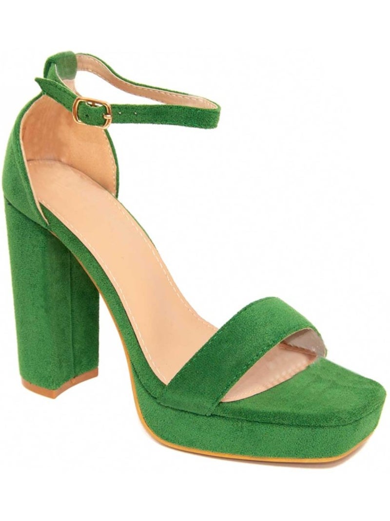 Sandales à Talons Matériel Synthétique Montevita Vert - Kiabi