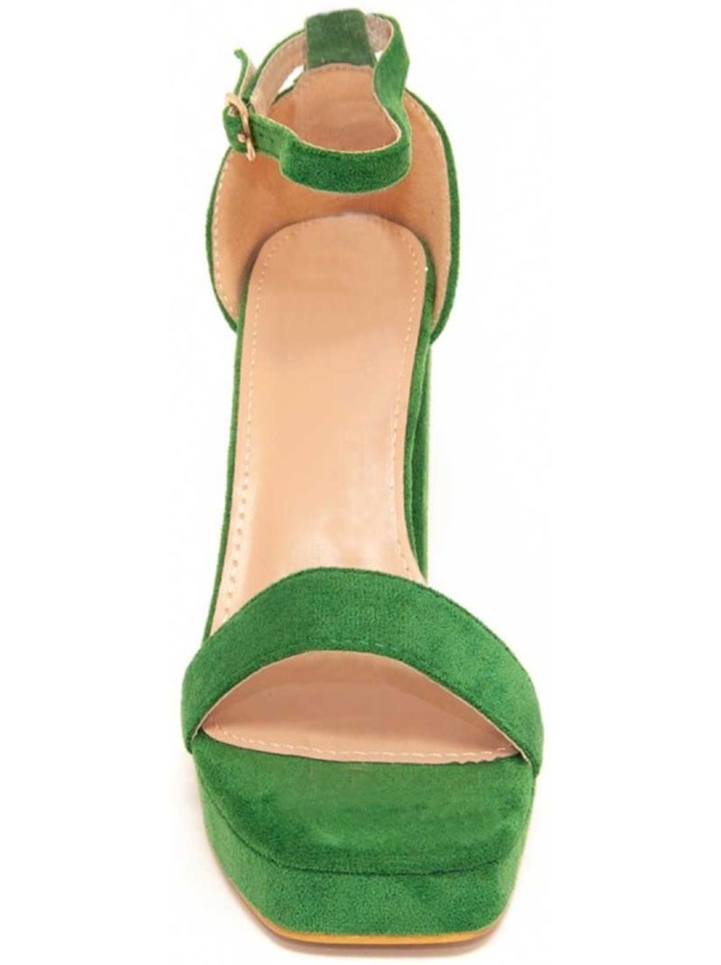 Sandales à Talons Matériel Synthétique Montevita Vert - Kiabi