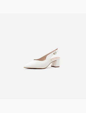 Sandales à talons réglables à bout large, modèle H - Lea