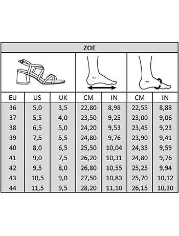 Sandales à talons réglables à bout large, modèle H - Zoe