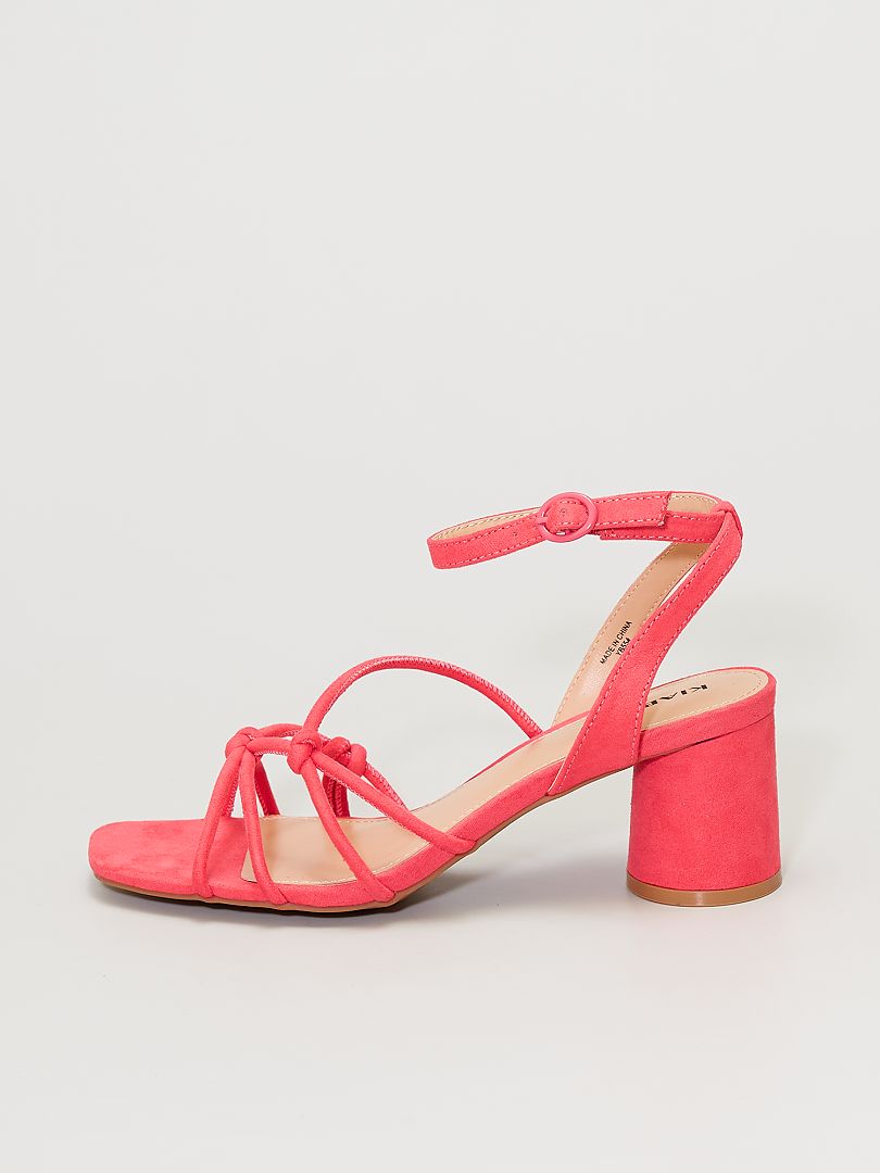 Sandales à talons rouge - Kiabi