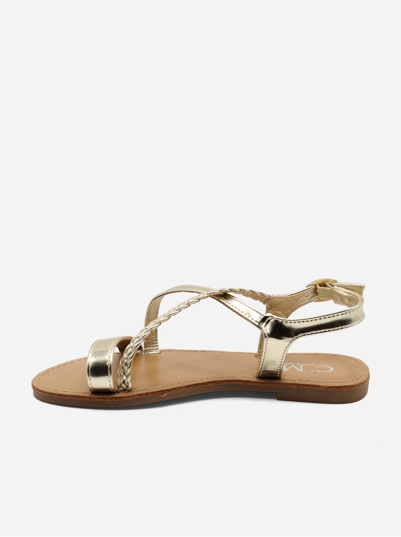 Sandales à tresses - C M Doré/or - Kiabi