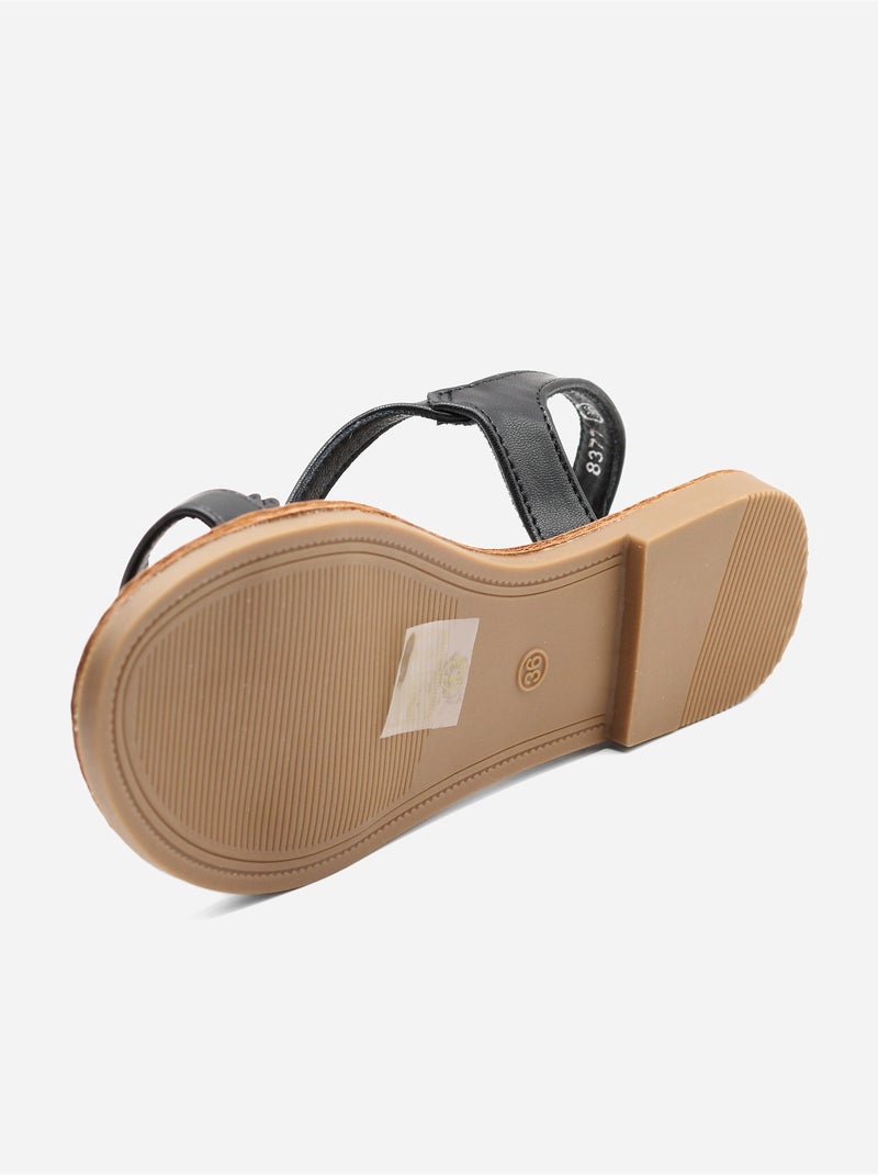 Sandales à tresses - C M Noir - Kiabi