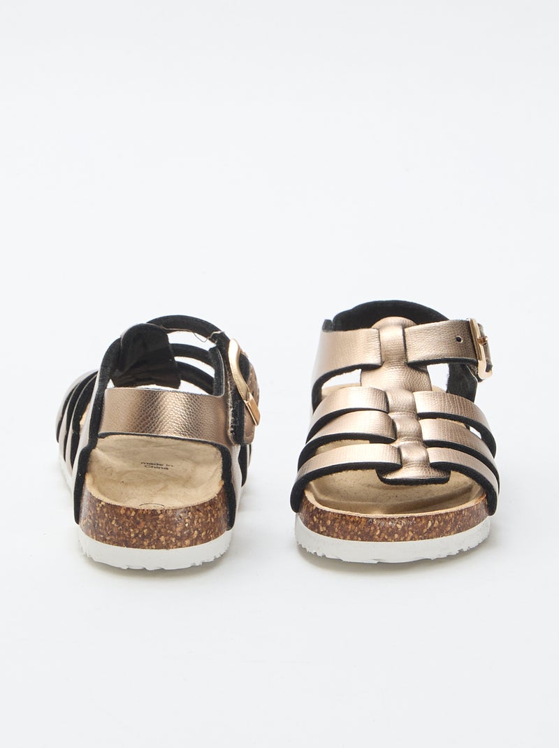 Sandales à triple bride Jaune - Kiabi