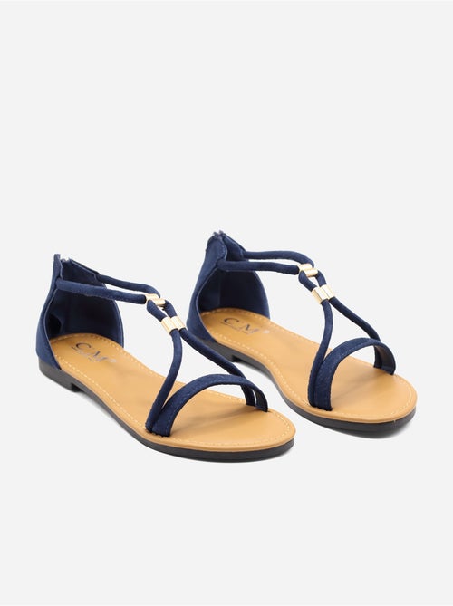 Sandales à zip - C M - Kiabi