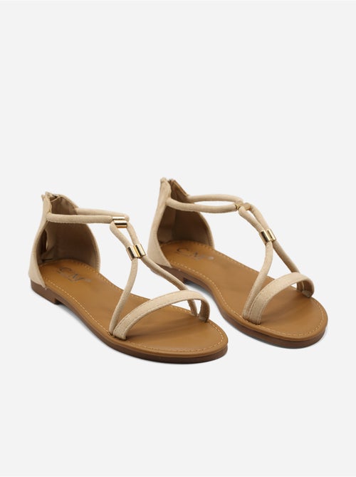 Sandales à zip - C M - Kiabi