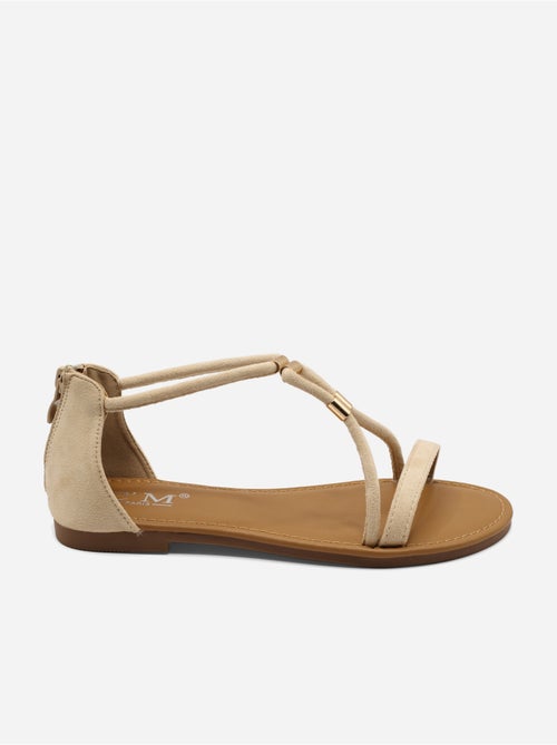 Sandales à zip - C M - Kiabi