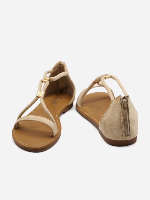Sandales à zip - C M - Kiabi