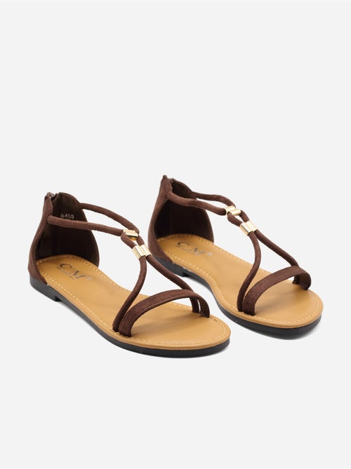 Sandales à zip - C M - Kiabi