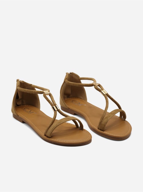 Sandales à zip - C M - Kiabi