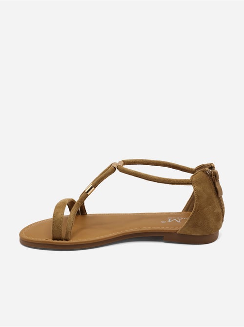 Sandales à zip - C M - Kiabi