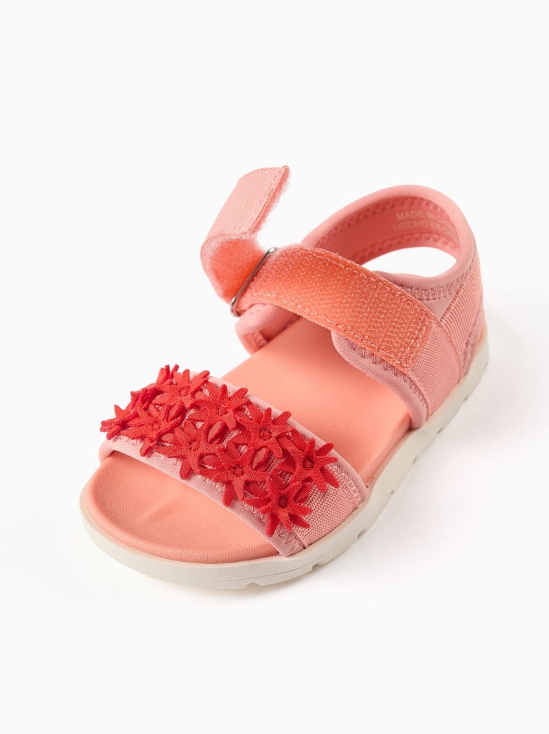 Sandales antidérapantes avec application d'étoiles de mer Orange corail - Kiabi