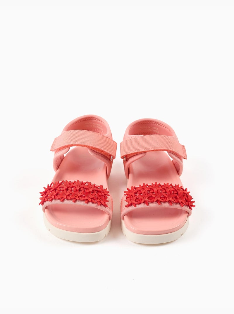 Sandales antidérapantes avec application d'étoiles de mer Orange corail - Kiabi