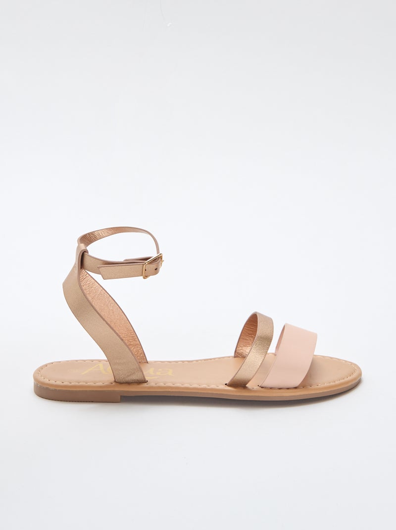 Sandales attache cheville Rose - Kiabi