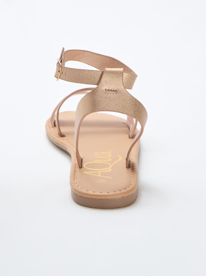 Sandales attache cheville Rose - Kiabi
