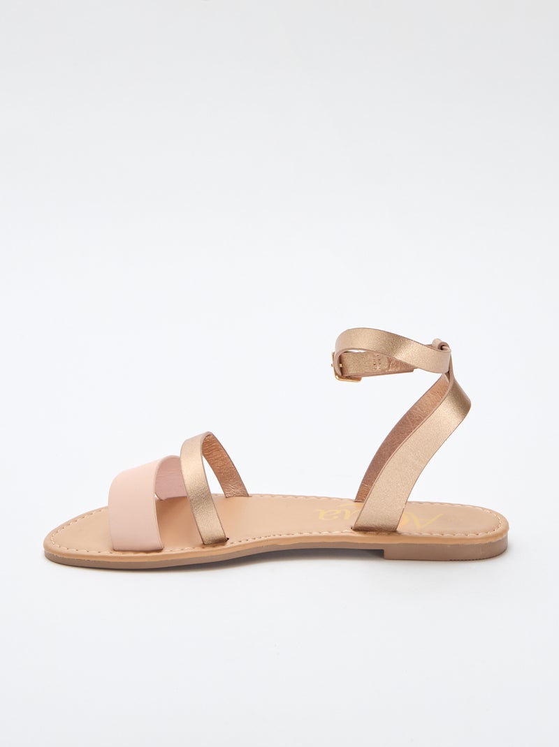 Sandales attache cheville Rose - Kiabi