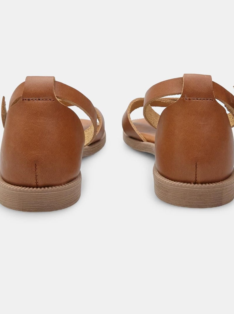 Sandales   avec bande à la cheville BATA Marron - Kiabi