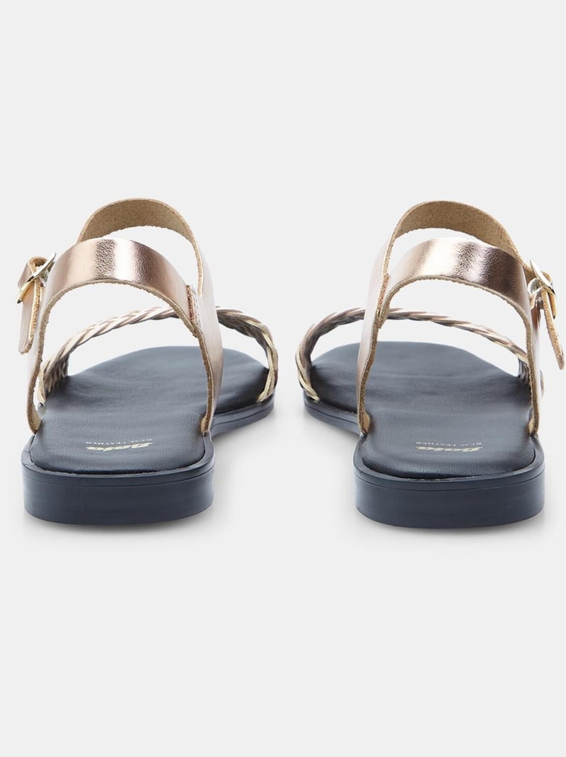 Sandales avec bande tressée BATA Rose - Kiabi
