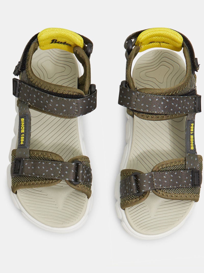 Sandales avec bandes velcro BATA Vert - Kiabi