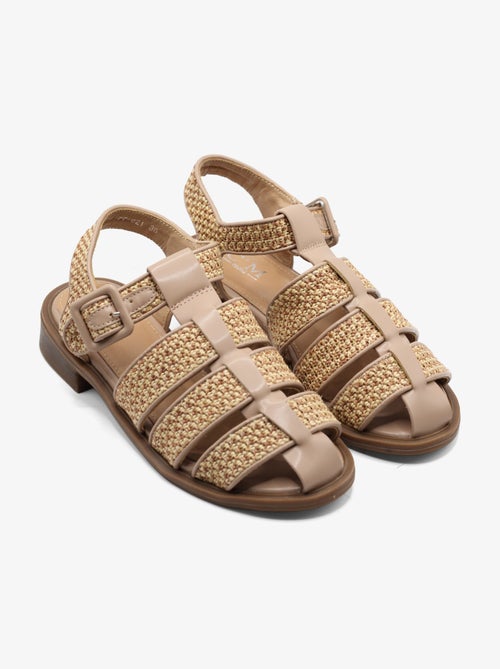 Sandales avec bride en macramé - Kiabi