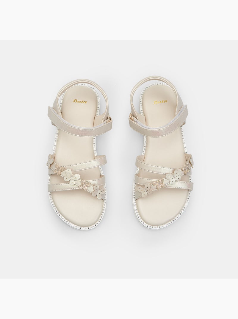 Sandales avec brides croisées Bata Doré/or - Kiabi