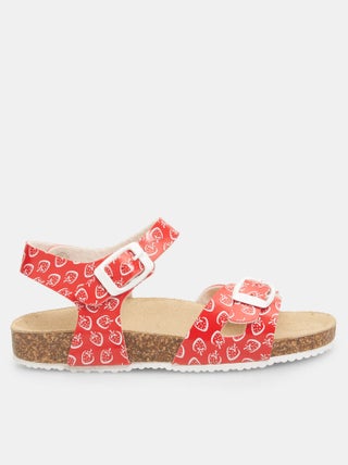 Sandales avec brides et motif fraises BATA