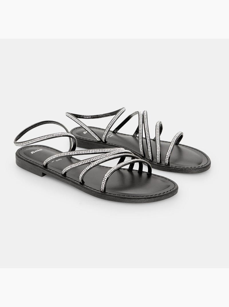 Sandales avec brillants BATA Noir - Kiabi