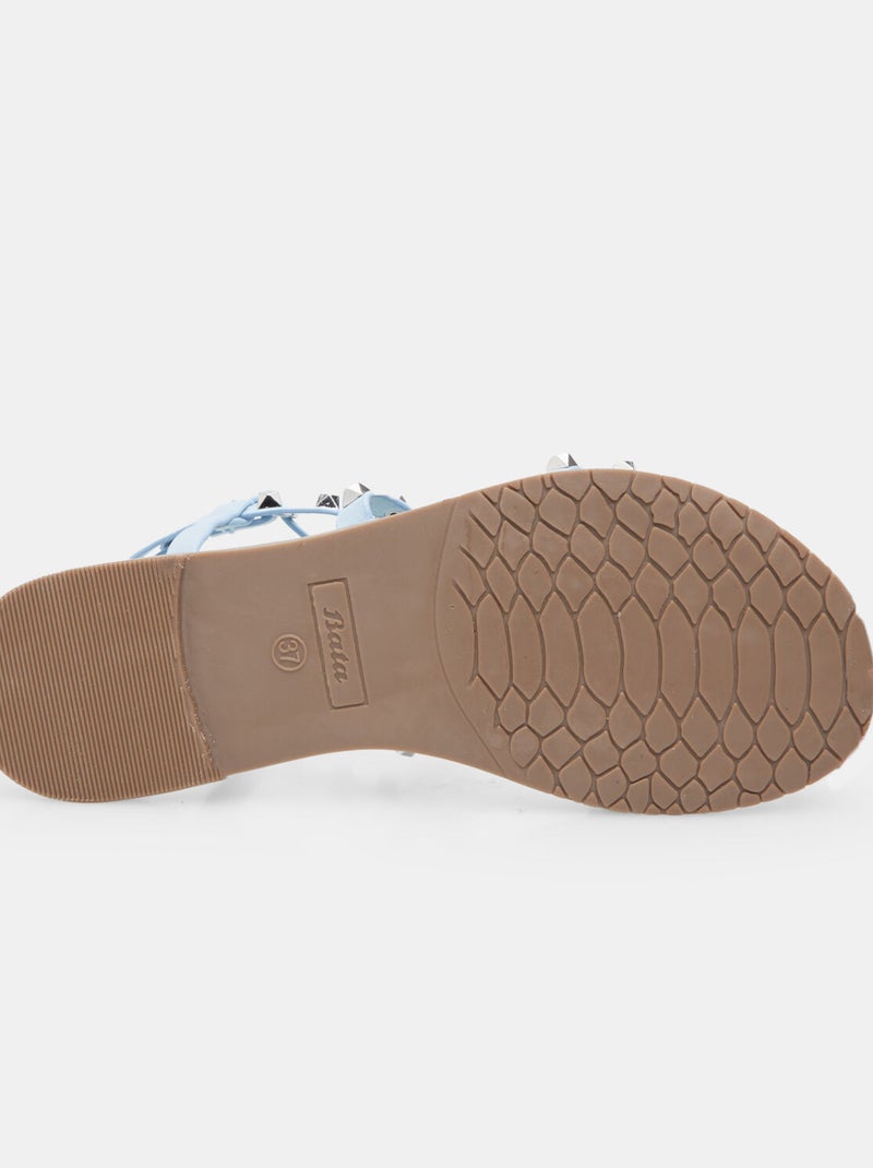 Sandales avec clous BATA Bleu - Kiabi