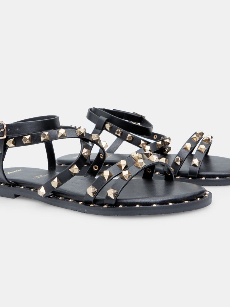 Sandales avec clous BATA Noir - Kiabi