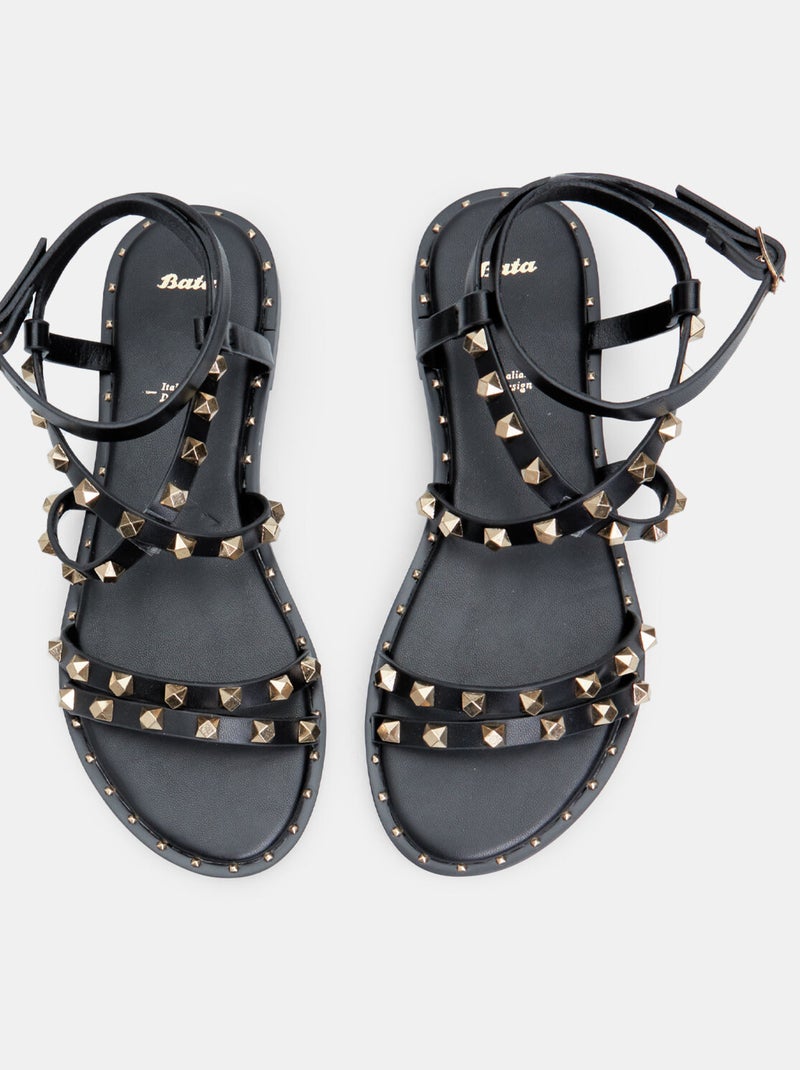 Sandales avec clous BATA Noir - Kiabi